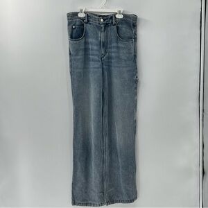 Isabel Marant Paryama Carpenter Jeans 36 Wide Leg High Rise Light Wash